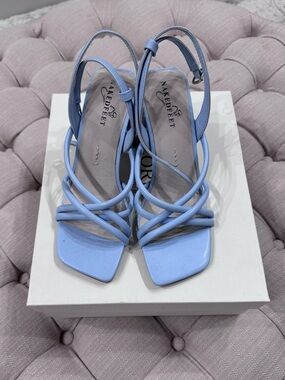 Naked Feet mood blue Strappy Slingback Sandals